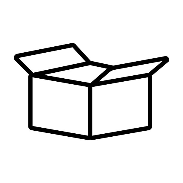 打开包裹图标矢量。孤立轮廓符号插图图片下载