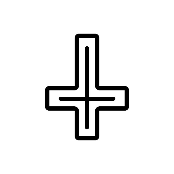 十字图标矢量。孤立轮廓符号插图图片下载