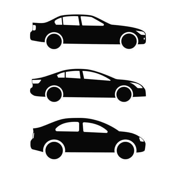 汽车图标在简单的风格。矢量插图EPS 10图片下载