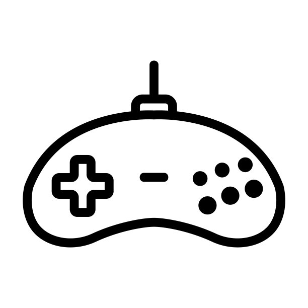 游戏操纵杆图标矢量。孤立轮廓符号插图图片下载