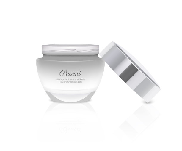 梯度打开逼真的奶油罐图片下载