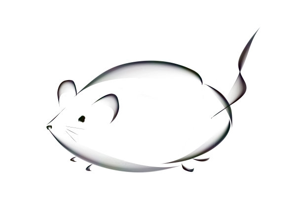 鼠标的抽象形状图片下载