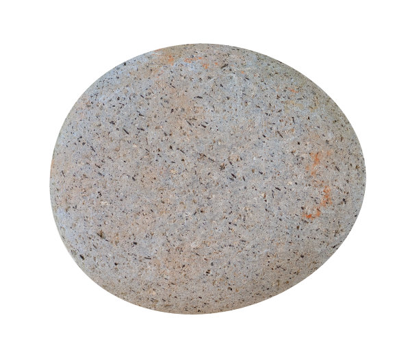 灰色的鹅卵石，孤立在白色的背景上图片下载