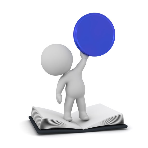 3D人物与打开的书和硬币图片下载