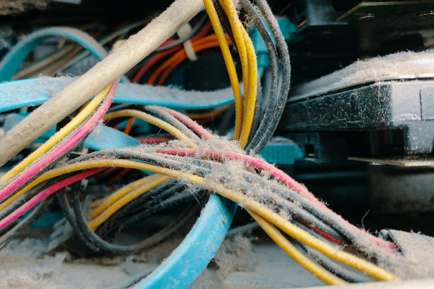 电脑机箱灰尘。图片下载