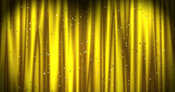 金色的圣诞快乐背景与金色的星星和彩色纸屑。Walpaper情人节。三维渲染图片下载