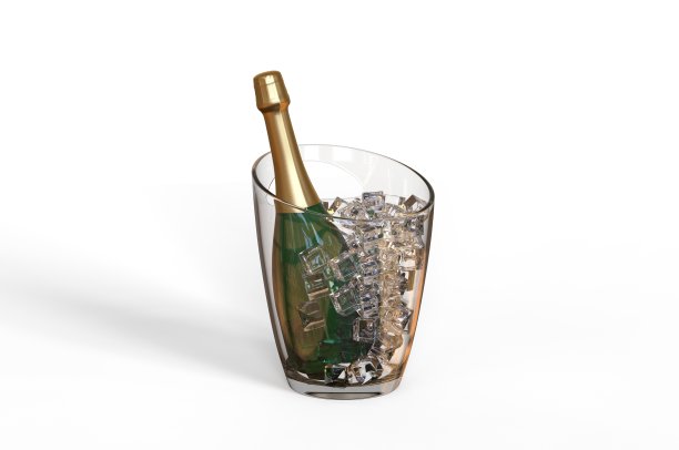 用于促销品牌的空白形状的冰桶。3 d渲染插图。图片下载