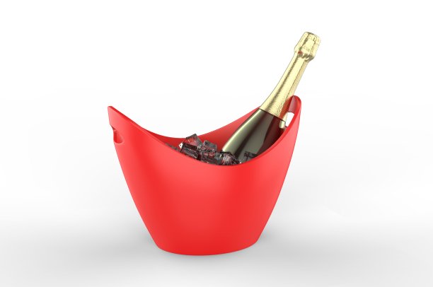 用于促销品牌的空白船形冰桶。3 d渲染树脂图片下载