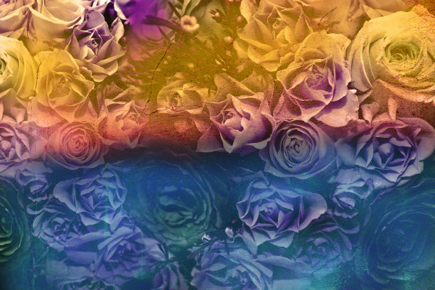 纹理照片复古风格与花图片下载