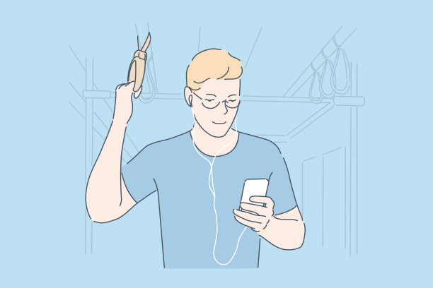 通勤，使用智能手机，公交乘客的概念图片下载