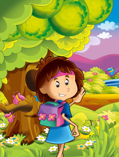 童年插画素材ID：348314154