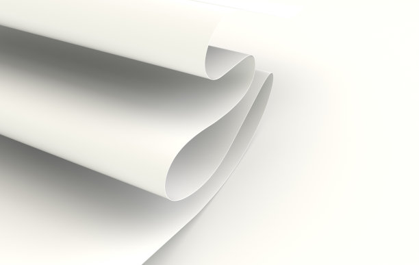 现代纸艺术抽象背景，3d渲染纸波。现实时尚的工艺风格。折纸设计模板。白色波浪褶图片下载