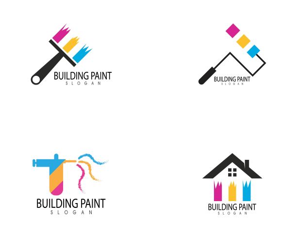 建筑油漆图标矢量图片下载