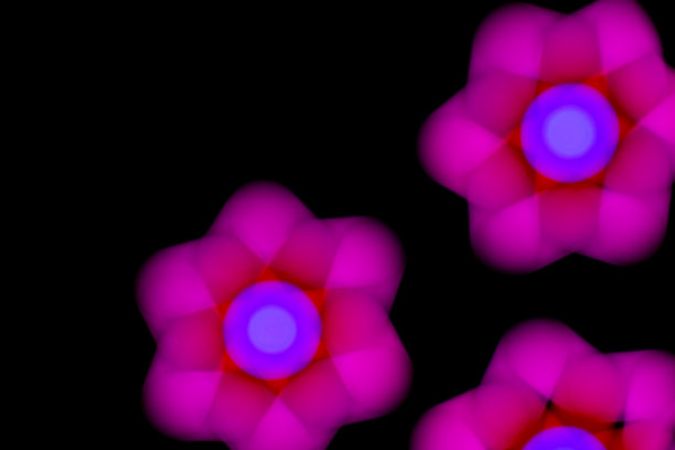 散焦照片散焦模糊的圆形光从彩色霓虹灯灯泡在夜晚为抽象的背景纹理图案图片下载