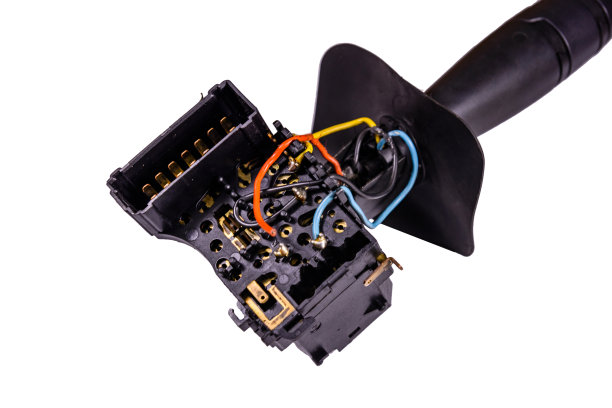 汽车前灯或挡风玻璃雨刷开关隔离在白色背景图片下载