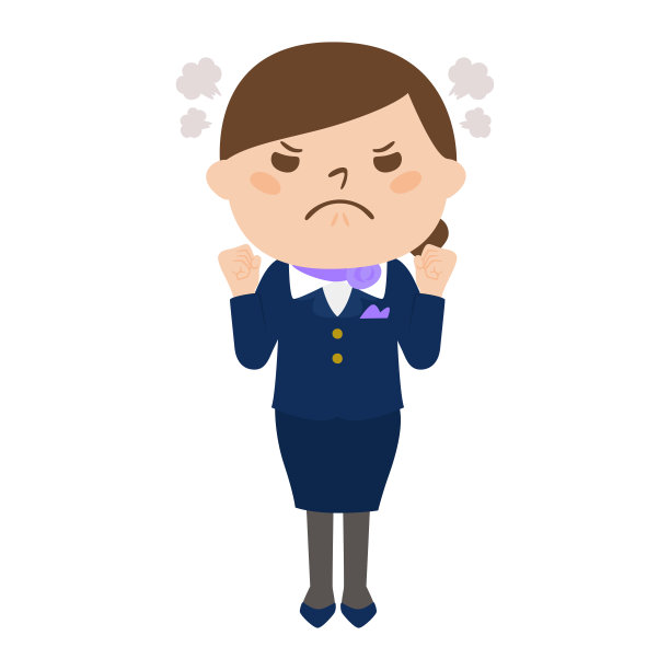 插图的占领。女空服员。愤怒的女人。图片下载