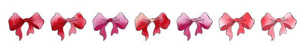 节日系列红丝带系蝴蝶结，具有水彩纹理。假期的设计。用于明信片，问候，卡片，标志。图片下载