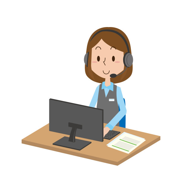 呼叫中心的女人图片下载