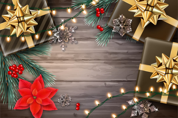 圣诞和新年背景图片下载