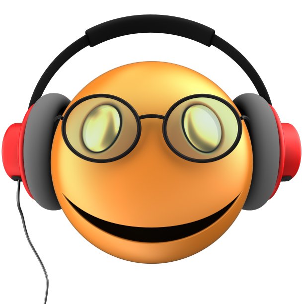 3d橙色表情微笑图片下载