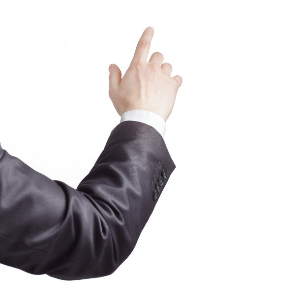 后面的观点。一个商人的手指着复印空间图片下载