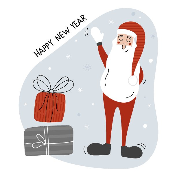 有圣诞老人的圣诞卡片图片下载