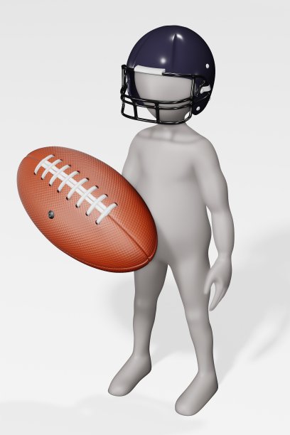 3D渲染卡通人物作为一个足球运动员图片下载