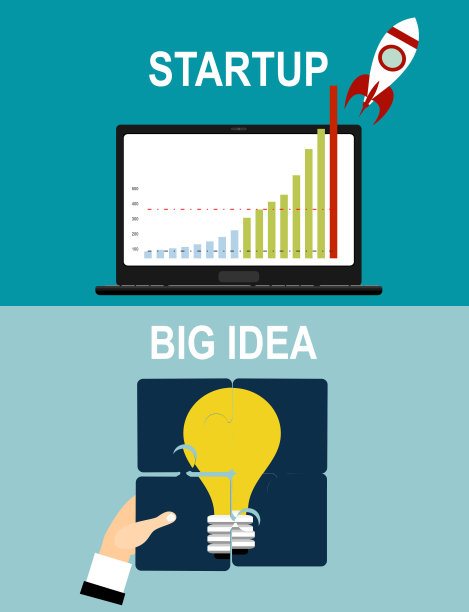 平面设计插图概念的大想法，营销，头脑风暴，创业，分析，公司战略，项目管理。网站横幅和宣传材料的概念。图片下载