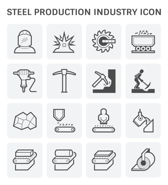 钢铁生产的图标图片下载