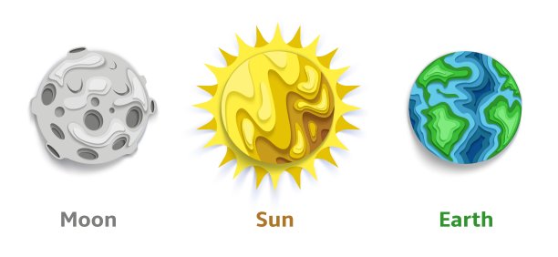 太阳系行星，矢量剪纸插图图片下载