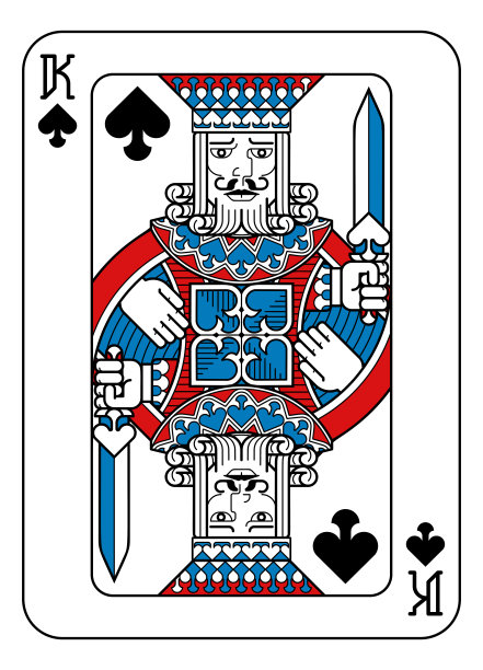 扑克牌红，蓝，黑图片下载