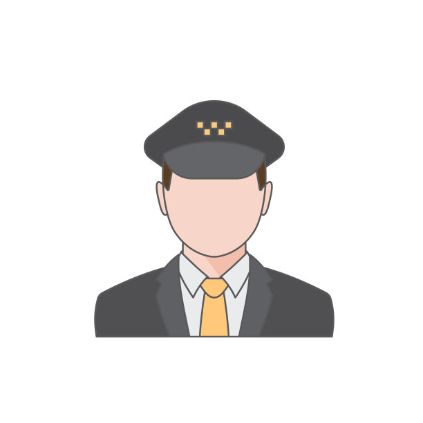 职业出租车司机角色孤立插图图片下载