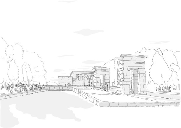 Debod影子插图图片下载