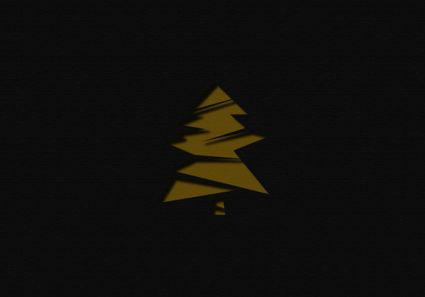 圣诞树纸工艺品或树剪纸。图片下载