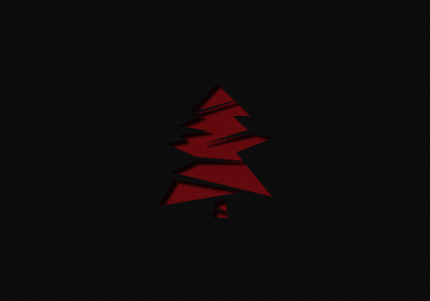 圣诞树纸工艺品或树剪纸。图片下载