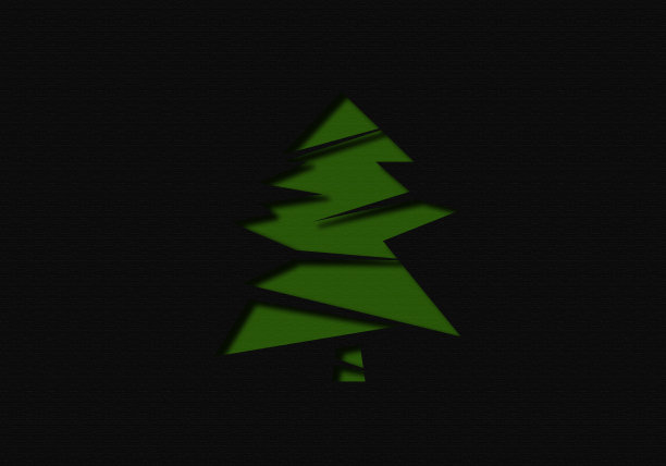 圣诞树纸工艺品或树剪纸。图片下载