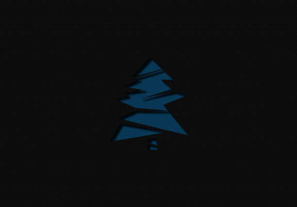 圣诞树纸工艺品或树剪纸。图片下载