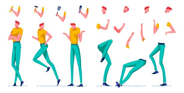 男人在不同的职业，配件。图片下载