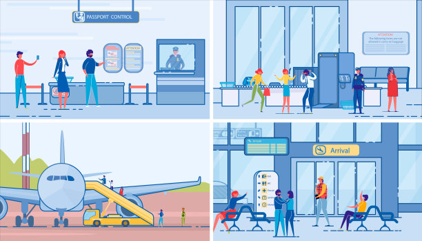 人们去旅行和在机场接亲戚。图片下载