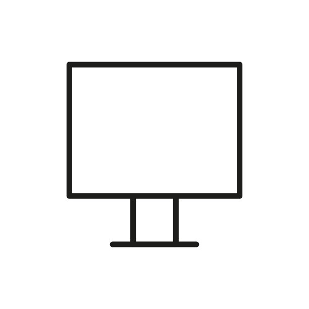 简单的广告线图标。图片下载