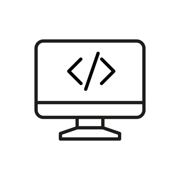 简单的编码线图标。图片下载