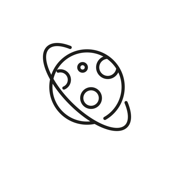 简约星球线条图标图片下载