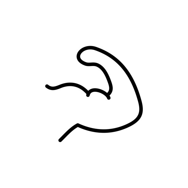 简单的肌肉线条图标。图片下载