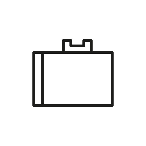 简单的公文包线图标。图片下载
