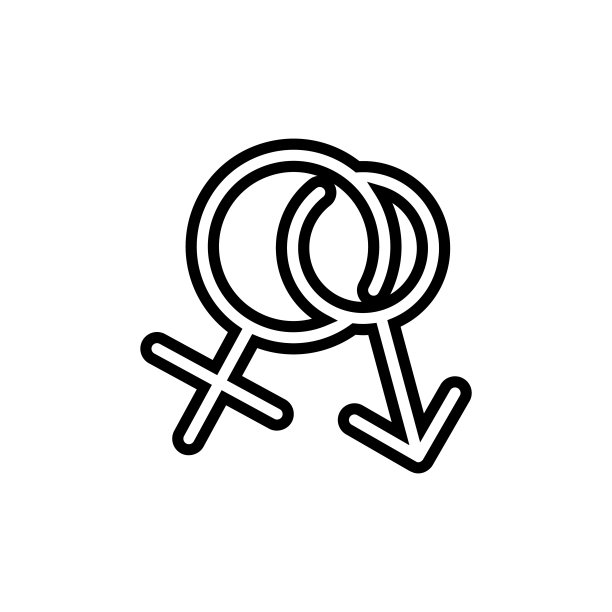 简单的性别线图标。图片下载