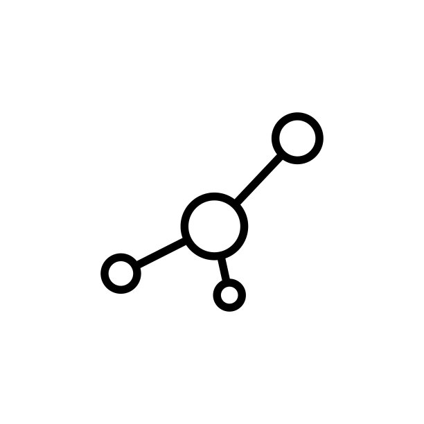 简单的分子线图标。图片下载