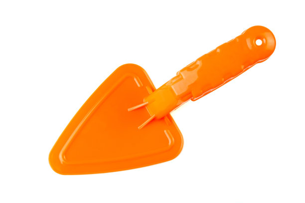 儿童玩具抹子孤立在白色背景。图片下载