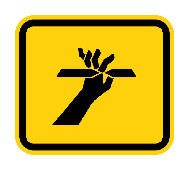 切割手指符号符号孤立在白色背景，矢量插图图片下载