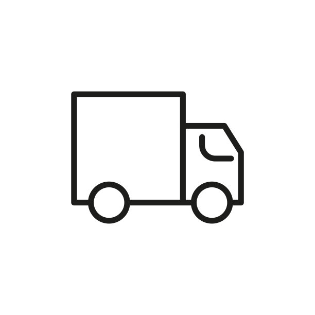 简单的卡车线图标。图片下载