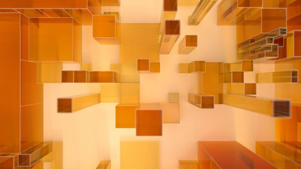 抽象的金橙色方块库存照片图片下载